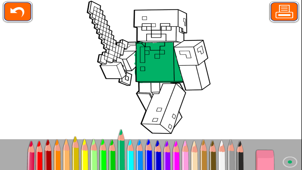 Minecraft Coloring Game