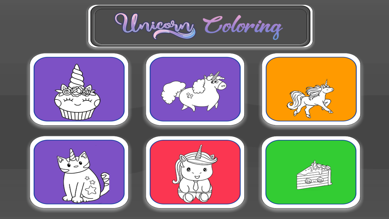 Unicorn Coloring Book Game